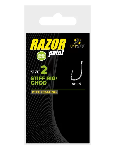 Carp Spirit Stiff Rig Amo Razor Con Occhiello 10 pz