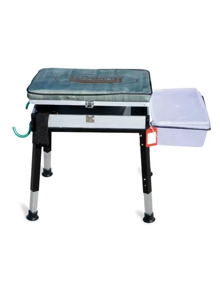 Banc Lineaeffe avec plateau, support de tige et compartiment de rangement