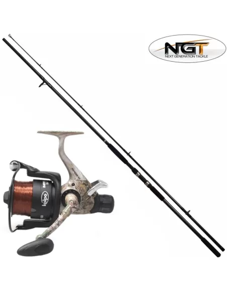Combo Carpfishing Canna NGT Bobine Camo Kolpo