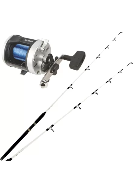 Moulinet et ligne de canne robustes Combo pour la pêche à la traîne