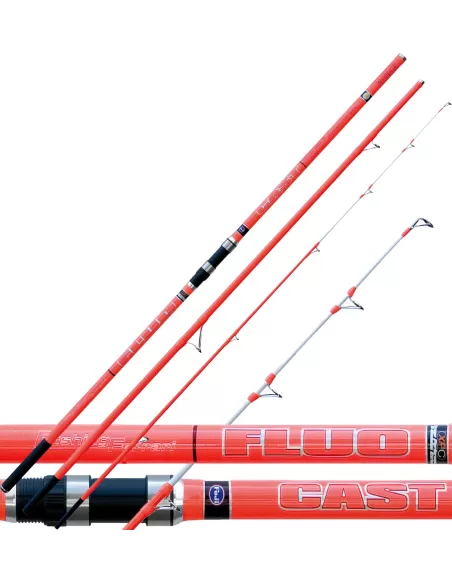 Canne à pêche Surf Casting 3 Pièces Fluo Cast Fishing Ferrari
