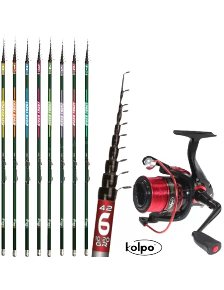 Tige de Kit de pêche de la truite de lac, bobine et fil suprême