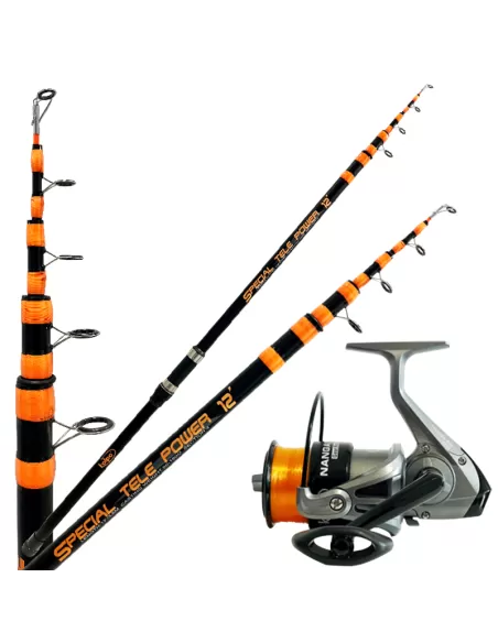 Kit Surfasting Telescopic Fishing Rod Reel Kolpo et Wire
