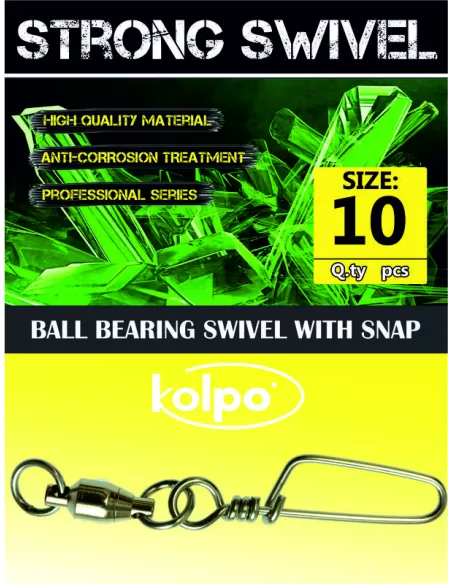 Pêche émerillons et mousqueton Nickel portant Kolpo PZ5
