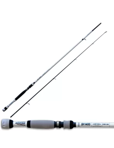 Canne à Pêche Spinning Shizuka SH1400 - 2.70 M, Lancer 10-40 G, Anneaux SiC, Carbone - Pour Mer, Rivière, étang