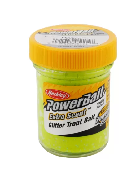 Berkley Powerbait Glitter Trout Bait Chartreuse Batter for Trout