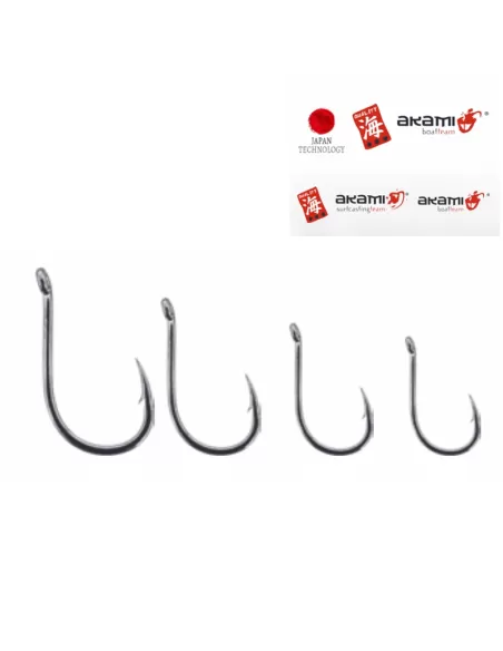 Akami 944 Hameçons de pêche robustes avec oeillet forgé