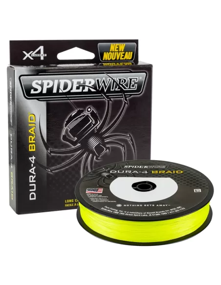SpiderWire Dura 4 Tressé 4 Filaments Super Soft Fluo Jaune
