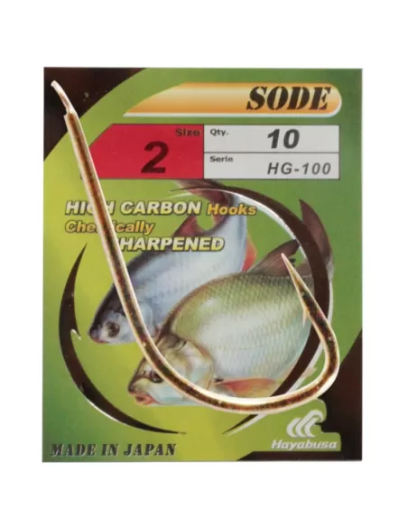 Hameçons Hayabusa L-1 N°10 - Lot De 10 - Pour Pêche à La Carpe En Rivière