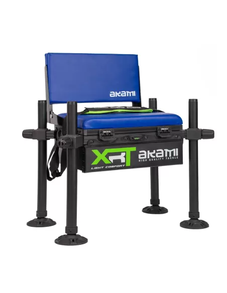 Banc de panier Akami XTR avec dossier pour la pêche avec pieds 36 mm