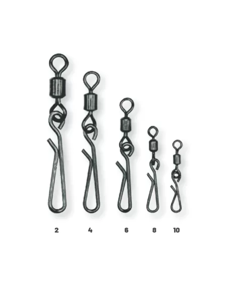 Colmic Rolling + Hanging Snap Rolling Emerillon avec Quick Snap Hook 12 pcs