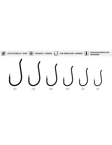 Maver MV R 1313 Crochet forgé avec pointe inclinée et œil tordu 10 pcs