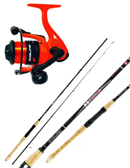 Combo Kit Canne Spinning + Moulinet Pêche Kolpo avec Ligne