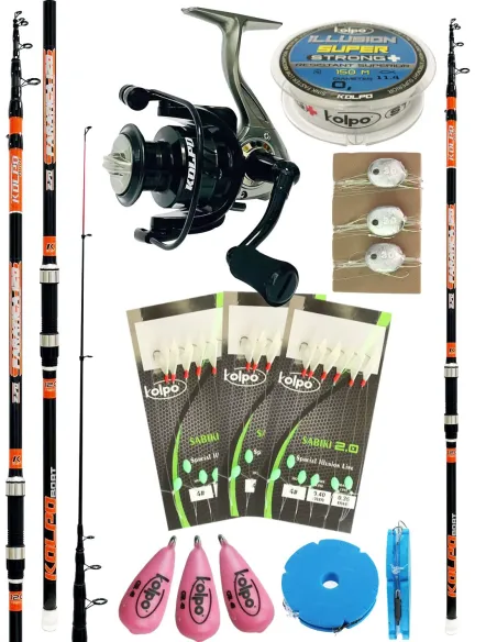 Kit de pêche en bateau complet et professionnel Kolpo mod.03