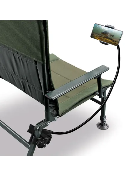 Support de téléphone NGT - Support de téléphone avec adaptateur pour chaise et bras flexible