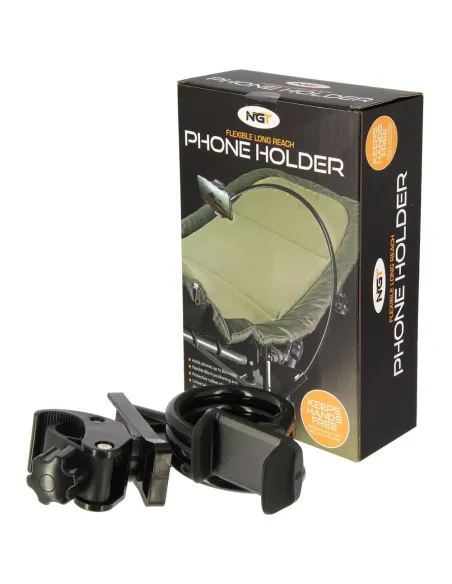Support de téléphone NGT - Support de téléphone avec adaptateur pour chaise et bras flexible