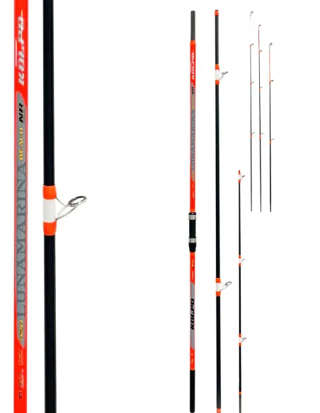 Sourcing Map Canne à pêche télescopique 7 Sections - Noir, 3,3 m
