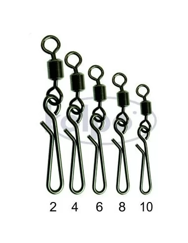 Girelle da Pesca Kolpo Rolling con Moschettone Rapido 10pz