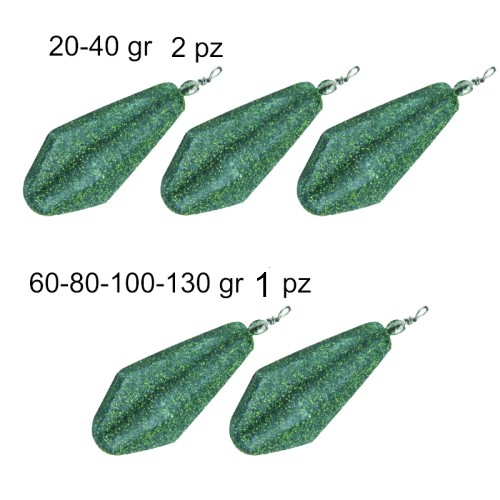 Mallette Mistrall Piombi avec émerillon vert Lot de 3 plombs et 2 plombs Mistrall - Pescaloccasione