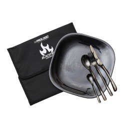 Prologic Blackfire Dinning Plate and Cutlery Set