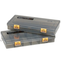 Savage Gear Flat Lure Box Smoke Kit 2 pcs 23x11x3.5 cm Boîtes de porte artificielles et petites pièces