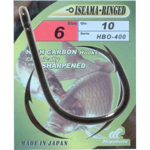 Hayabusa HBO-400 Hameçons de pêche avec œillet à haute teneur en carbone 10 pcs Hayabusa