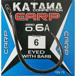 Maver Katana Fishing Ami Carp Zero Sei A with Eyelet and Barb 15 pcs