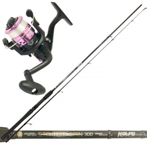 Combo Spinning Carbon Barrel 10-55 gr 2.10 mt Bobine 4 Roulements All Fishing