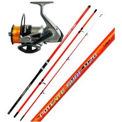 Combo Surfcasting Powerful Rod 420 200gr Reel with Wire