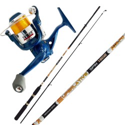 Combo Spinning Barrel 3 20 gr Reel and Wire