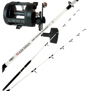 Shore Trolling Fishing Kit with Fishing Rod 15 30 lb and Rotating
