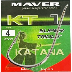 Maver Hameçons de pêche Katana Super Trout KT1 15 pcs
