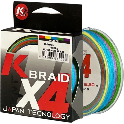Kolpo K Braid X4 Tressed Premium Quality 300 mt Multicolore Kolpo