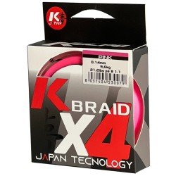 Kolpo K Braid X4 Tressed Premium Quality 300 mt Pink Fluo