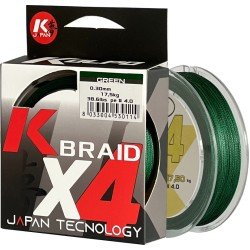 Kolpo K Braid X4 Tressed Premium Quality 300 mt Vert