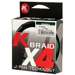 Kolpo K Braid X4 Tressed Premium Quality 300 mt Vert
