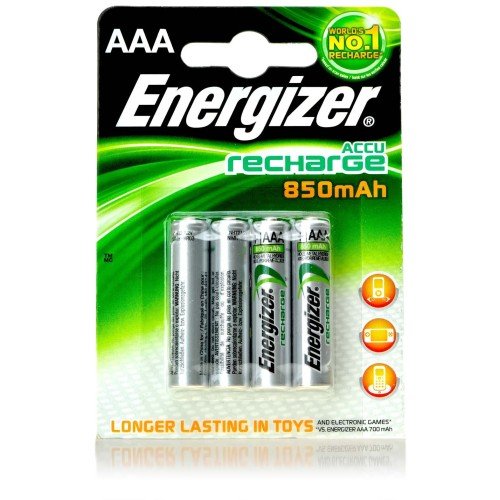 4 AAA rechargeables energizer