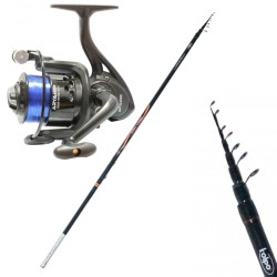 Kit Combo Canne Pêche 25 g Bombarda Mare in Carbonio Moulin Arya