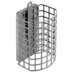 A metal cage feeder
