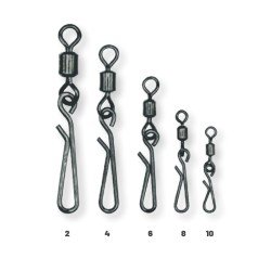 Colmic Rolling + Hanging Snap Rolling Swivel with Quick Snap Hook 12 pcs