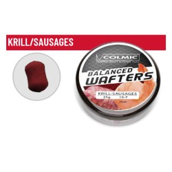 Colmic Balanced Wafters 25 gr Krill/Saucisses Appâts Flottants Equilibrés Souples 