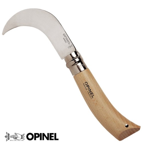 Couteau fermant Opinel hêtre Roncola poignée inoxydable Numéro 10 Opinel