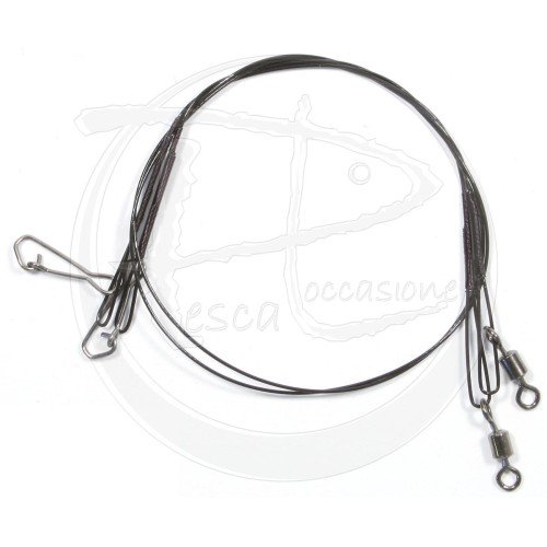 Câble en acier noir avec pivot et mousqueton Lineaeffe