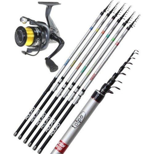 Kit de pêche Trout Lake Fishing Rod Razer 1-4 gr avec Nanga Reel and Wire Kolpo
