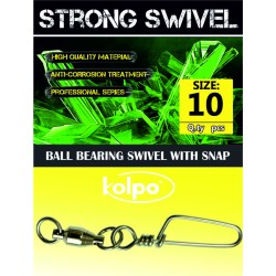 Fishing swivels and snap hook Nickel Bearing Kolpo 5pz