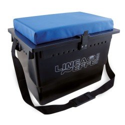 Fishing chest with padded seat and strap 45x 32.5 x 35.5