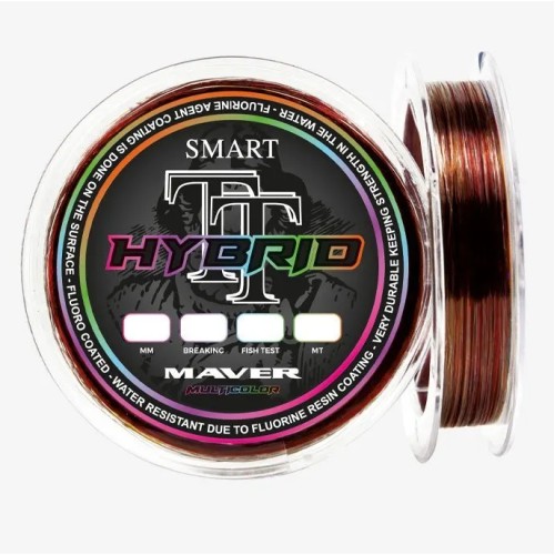 Maver Smart TT Hybride Fluor 200 mt Multicolor Ogni 25 mt Maver - Pescaloccasione