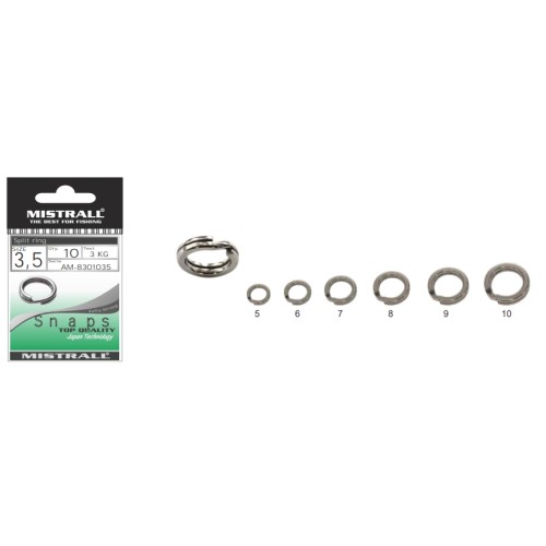 Mistrall Split Ring Strong 10 pcs Mistrall - Pescaloccasione