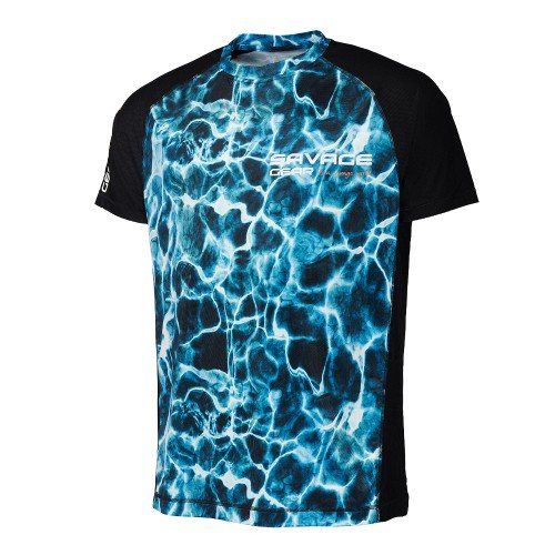 T-shirt anti-UV Savage Marine Très confortable avec protection anti-UV Savage Gear - Pescaloccasione