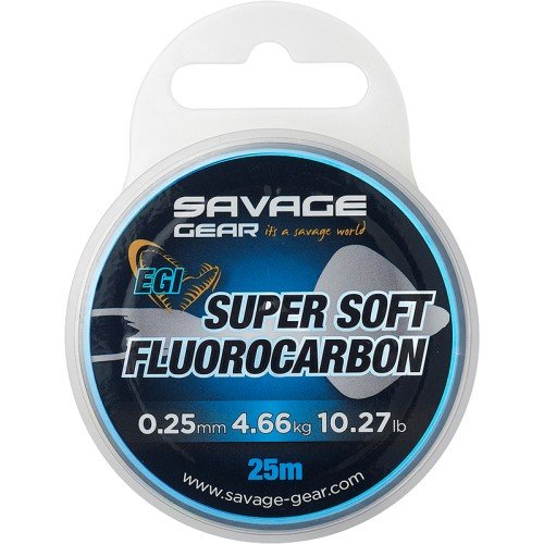 Savage Gear Super Soft Fluorocarbon Spécial Pêche Egi 25 mt Savage Gear - Pescaloccasione